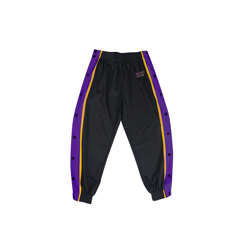 Basketball Pants For Kids Boys Trousers Side Split Snap Button Joggers Workout Keep Warm Windproof Training Tear Away Trackpant