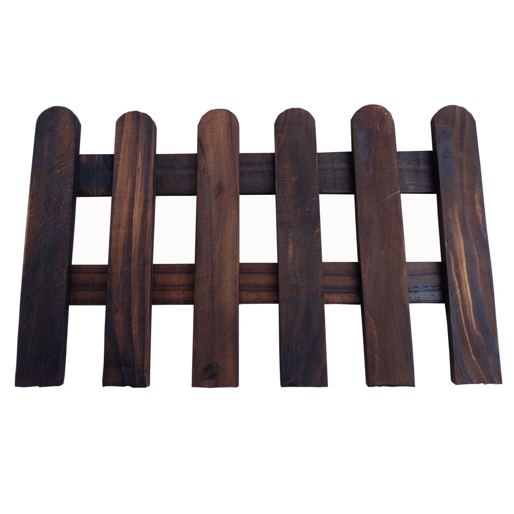 Cerca decorativa para jardín de 50*30cm (L * H), cerca de madera, cerca de cama de flor rústica F01