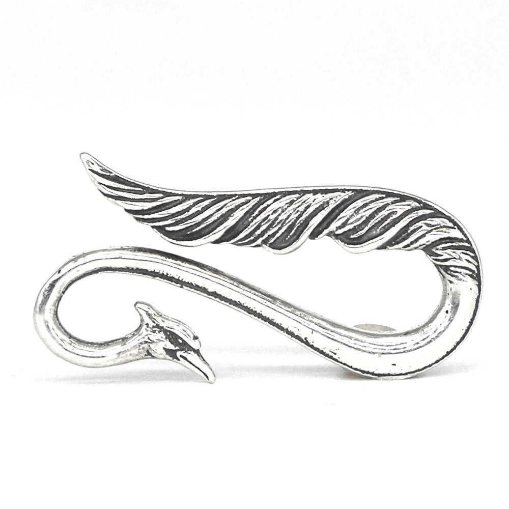 Visco 925 prata esterlina pavão gancho garra bloqueio europeu jóias wthout s925 logotipo