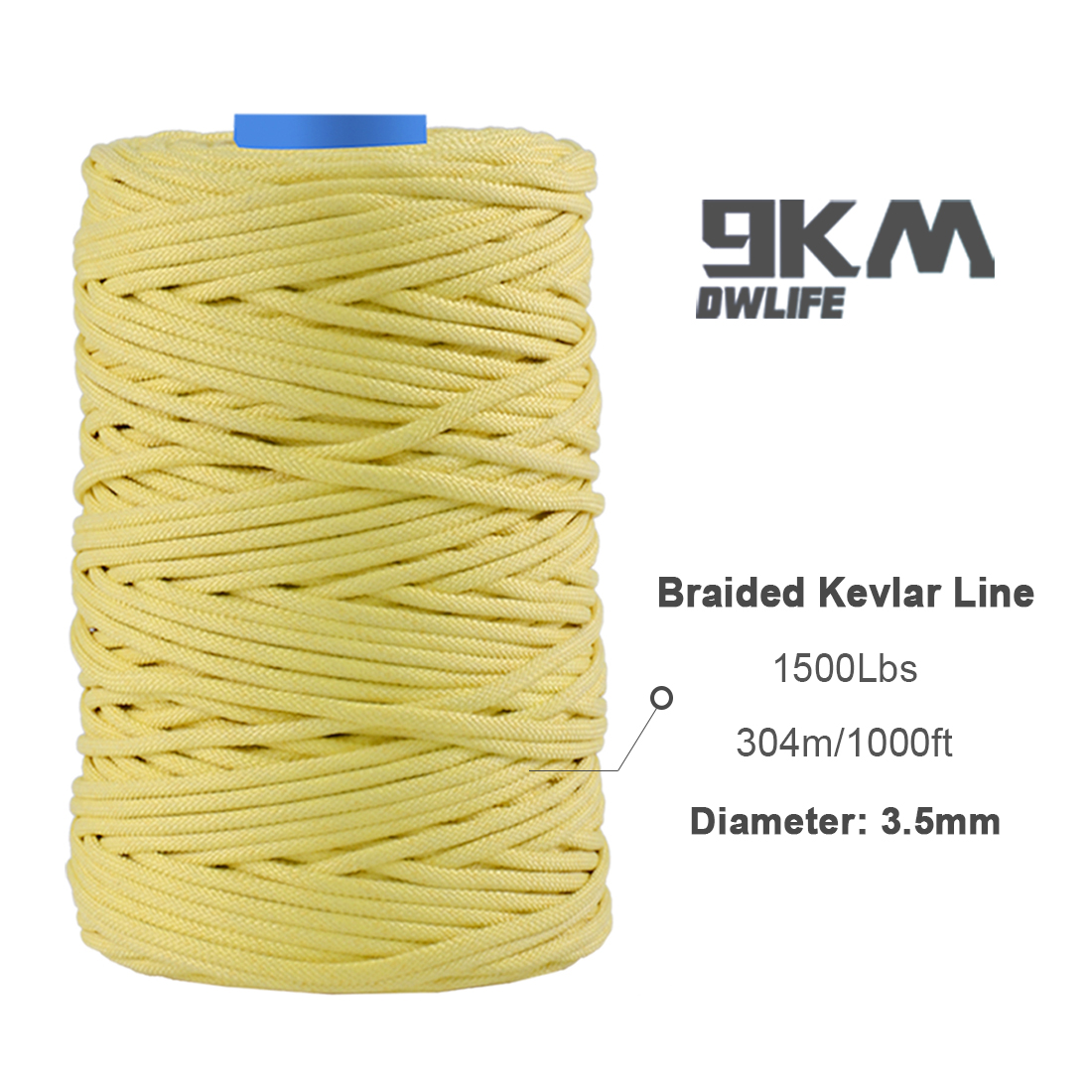 40lb-5000lb Kevlar Kite Line String for Fishing Assist Cord Kite Flying Outdoor Camping Tent Cord Low-stretch Cut-resistance