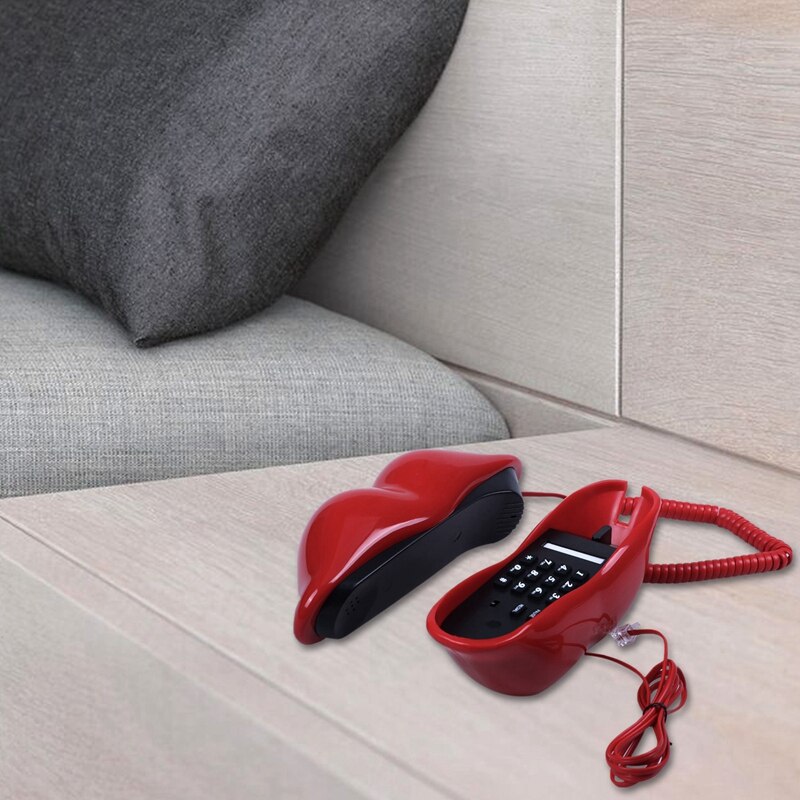 Novelty Sexy Red Mouth Phone with Lipstick by Home Phone Cable