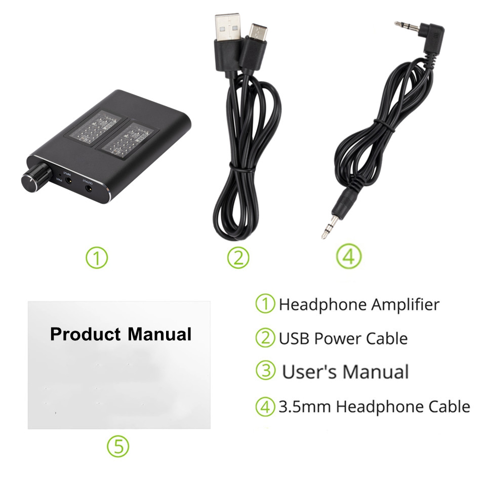 WVVMVV-AMPLIFICADOR DE AURICULARES HiFi, amplificador de auriculares portátil con puerto Aux para teléfono Android, reproductor de música, Cable AMP Jack de 3,5mm: Default Title