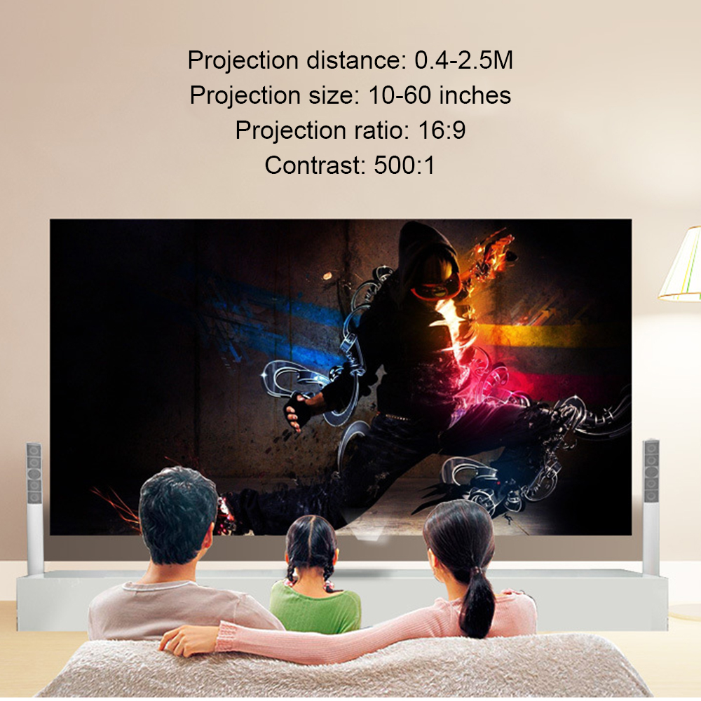 UNIC UC28CB 1080P Portable LED Projector Cinema Theater Mini Projector USB/SD/AV Input Mini Entertainment Projector family