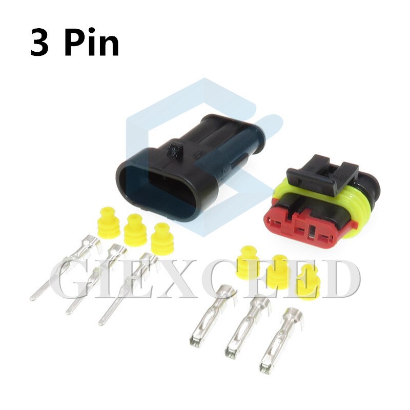 Gran , conector eléctrico Superseal AMP/Tyco a prueba de agua, Cable de enchufe sellado con 1/2/3/4/5/6 vías, enchufes de Cable para coche y camión