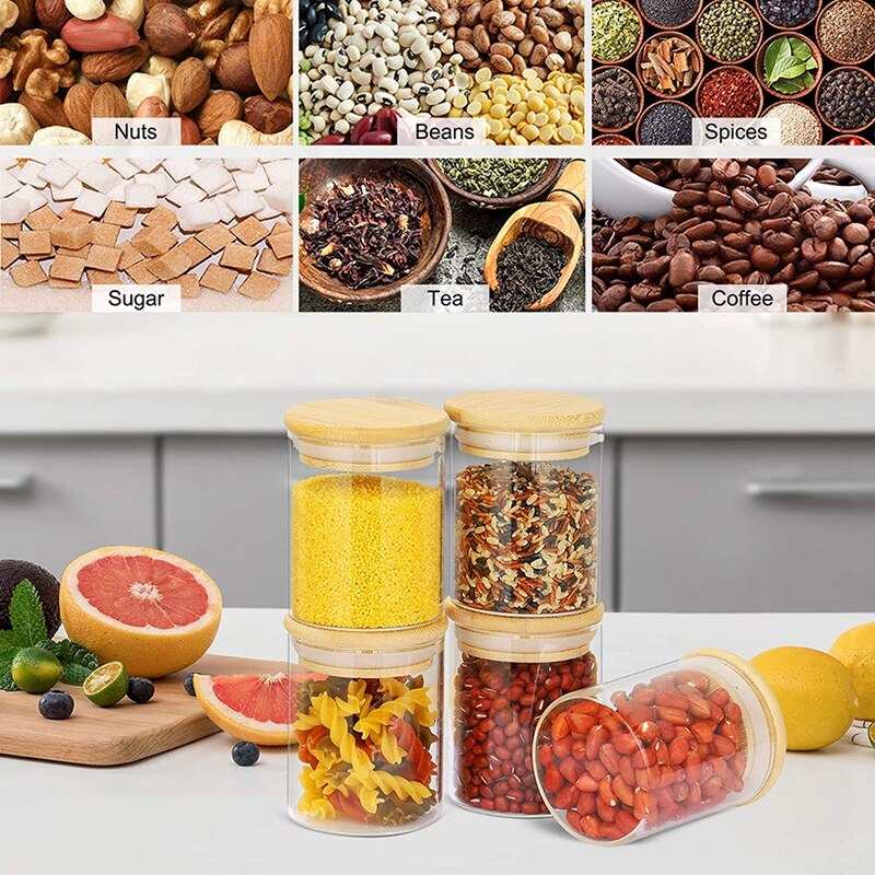 Storage Jars Set, Food Storage Containers Glass Ja... – Grandado