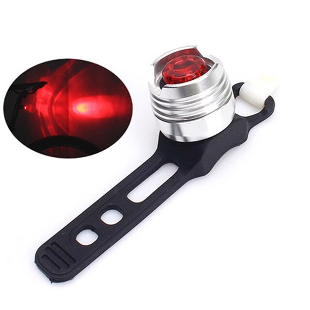 Led Waterdichte Fiets Fiets Voor Achter Staart Helm Rood Flash Lichten Veiligheidswaarschuwing Lamp Fietsen Veiligheidswaarschuwing Licht: WHITE