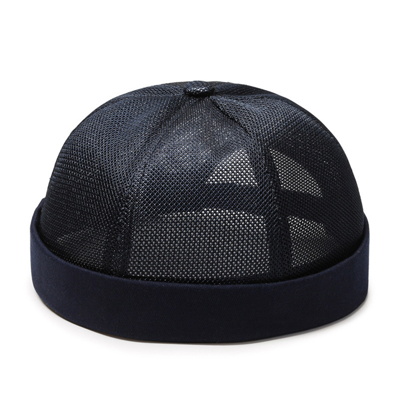 Casquette ronde pastèque rétro américaine Simple, sans bord, chapeau en maille Pure, respirabilité, chapeau Hip Hop pour hommes et femmes