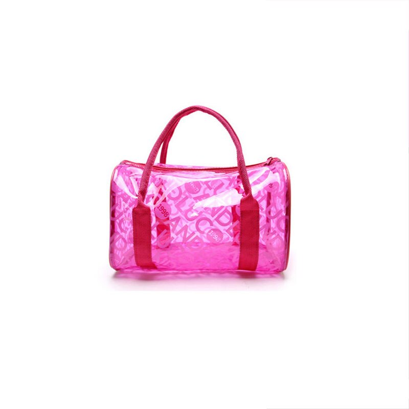 Vrouwen Zwemmen Zak Waterdichte Zakken Zwemmen Clear Handtassen Transparante PVC Zwembad Strand Organisator Zak Letters Dry Bag Sport XA318WA: Rose Red