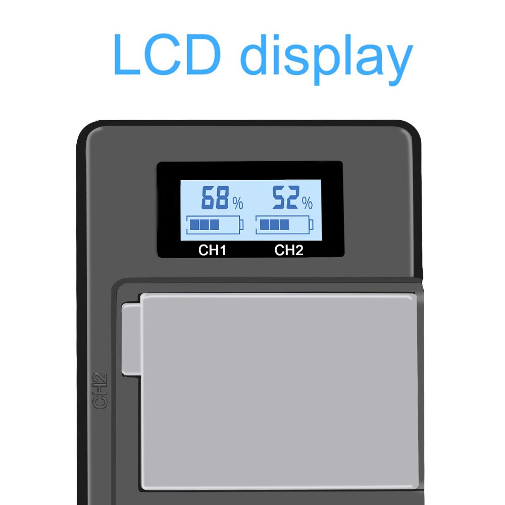PALO 1 pcs LP-E8 digital battery charger lp e8 LCD intelligent Dual USB charger display lpe8 digital For Canon LP-E8 dedicated