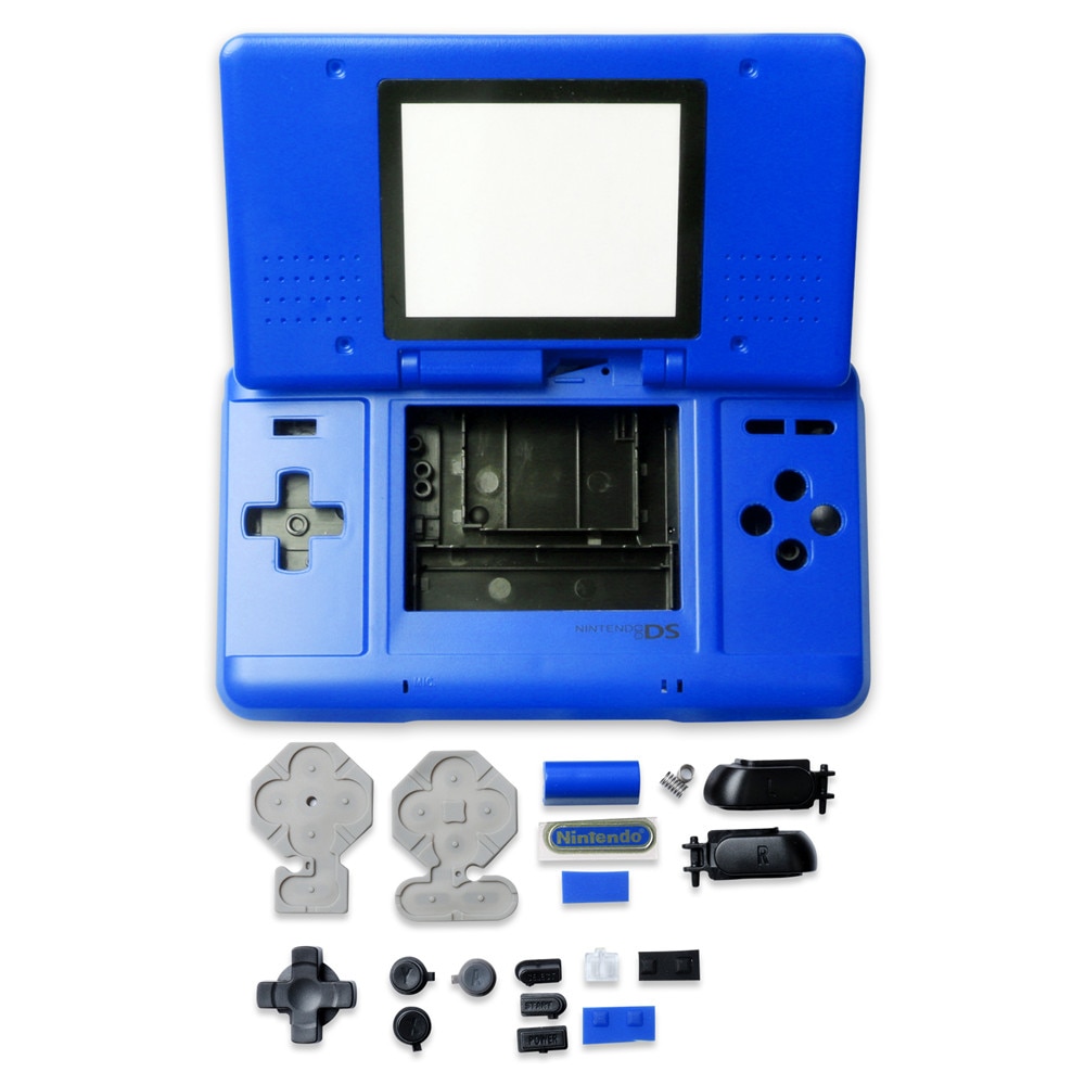 Voor Nds Nintendo Ds Game Console Behuizing Shell Case Cover Met Knoppen Vervanging: Blauw