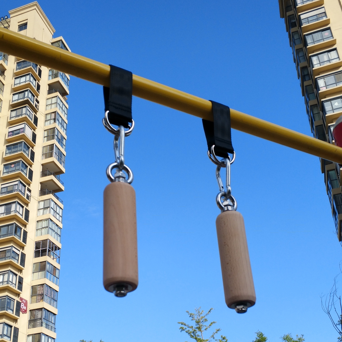 Wooden Finger Wrist Pull Up Hand Grip Balls Stick for Gym Rock Climbing Grippers Strength Training: 2pcs wooden stick