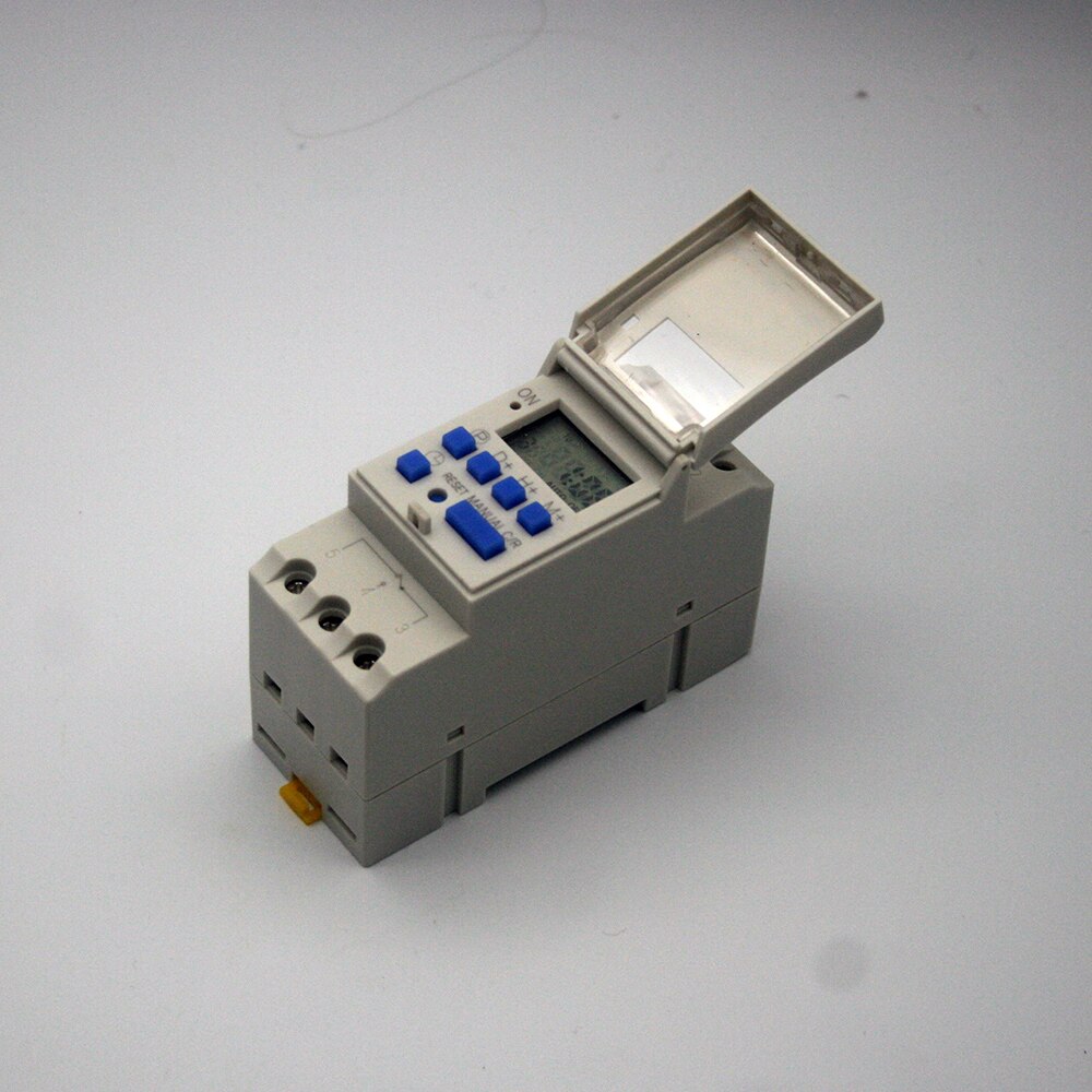 AHC/DHC15A AC 220V Digital LCD Power Timer Programmable Time Switch Relay 25A 16A GOOD temporizador with Din Rail good