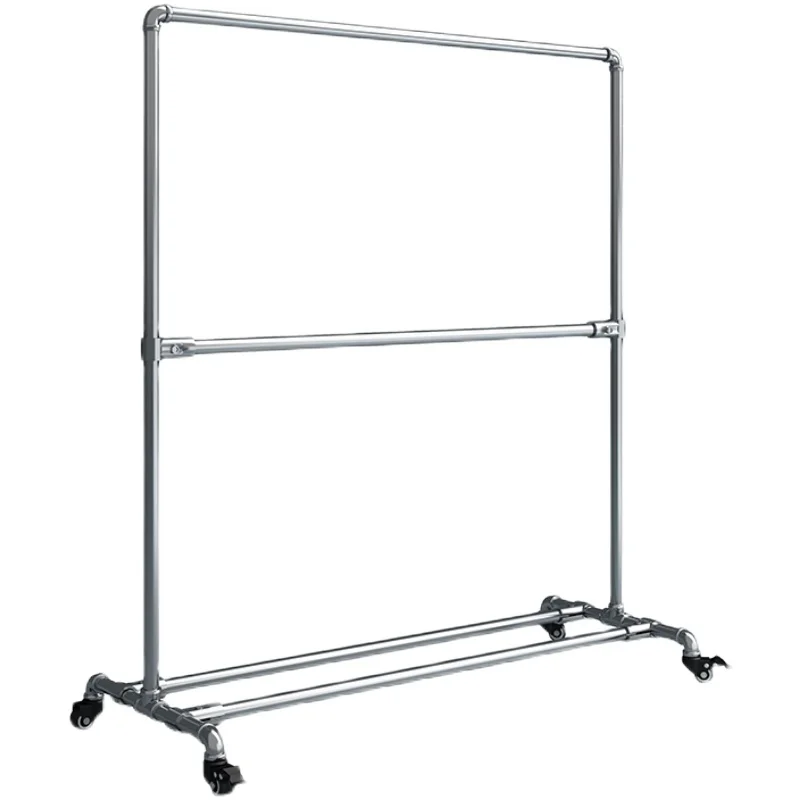 Home Use Portable Wardrobe Clothes Drng Ra With Wheels Indoor Bedroom Thiened Quilt Drng Frame Storage