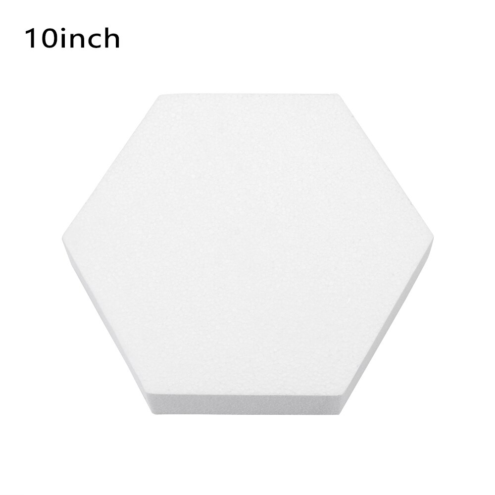 4/6/8/10 inch DIY Practice Model Cake Foam Mold Sugarcraft Dummy Party Heart Shaped Polystyrene Styrofoam Kitchen Accessories: Hexagon 10inch