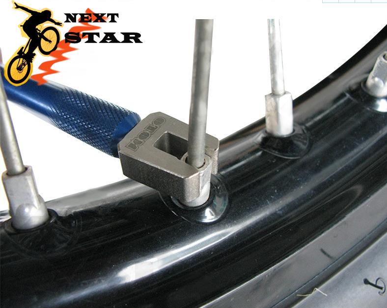 Cnc motorcykel universal eger nippel skruenøgle hjul fælg eger justeringsnøgle reparation service værktøj størrelse 5.6mm/7.2mm 6mm/6.7mm