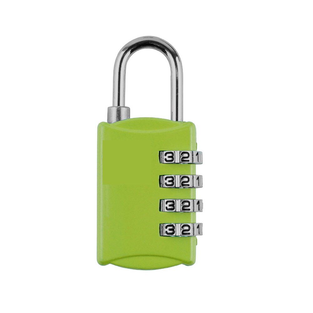 Resettable 4 Digit Combination Mini Lock Travel Luggage Suitcase Bag Weatherproof Protection Padlock Outdoor Safely Code Lock: Green
