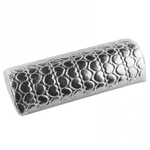 Nail Art Pillow Hand Holder Cushion Arm Rest Support Soft Leather Hand Pillow Rest Manicure Equipment Nail Art Stand: Silver