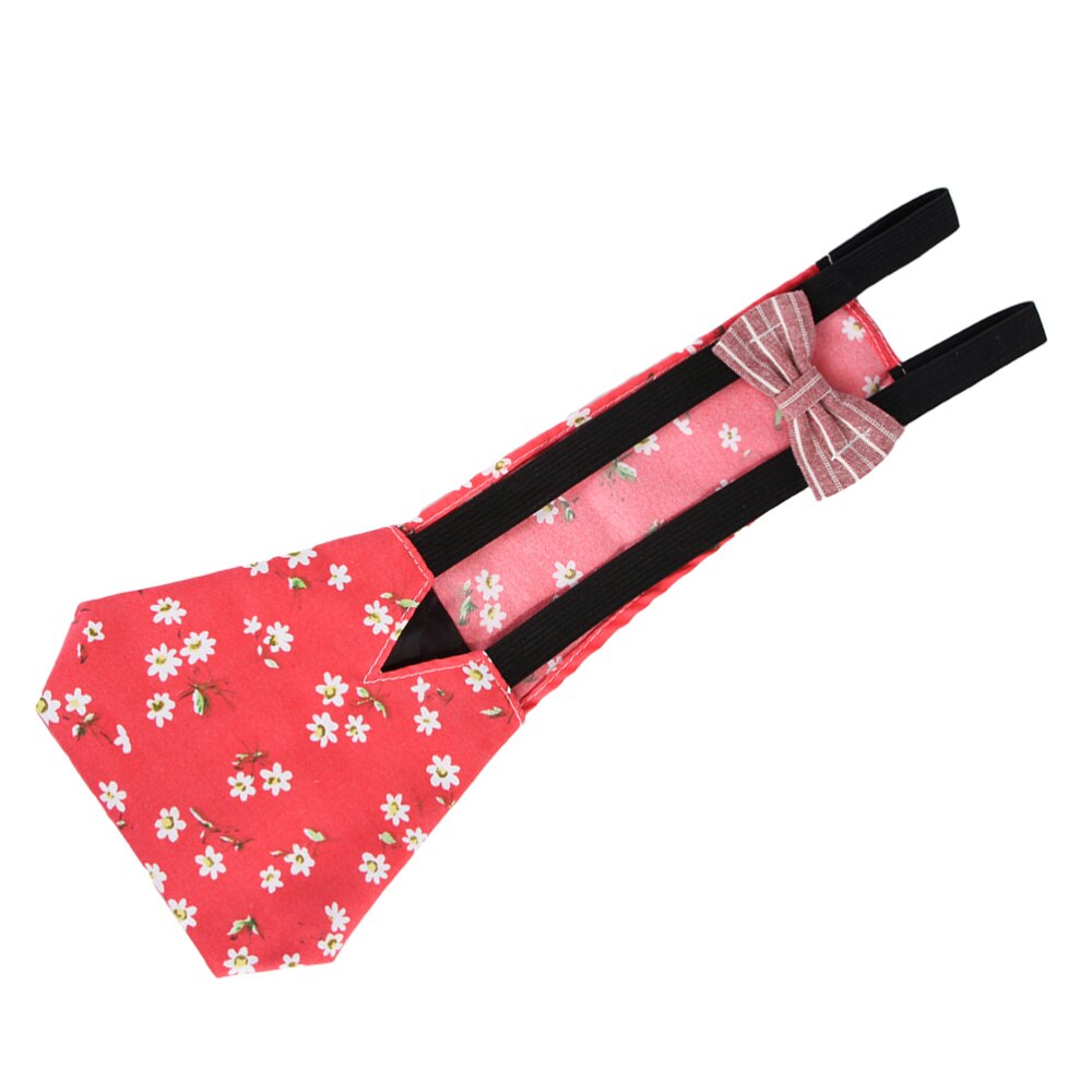 Pet Chicken Duck Diaper Washable Poultry Goose Clothes Bowknot with Elastic Band Funny Goose Clothes (Red S)