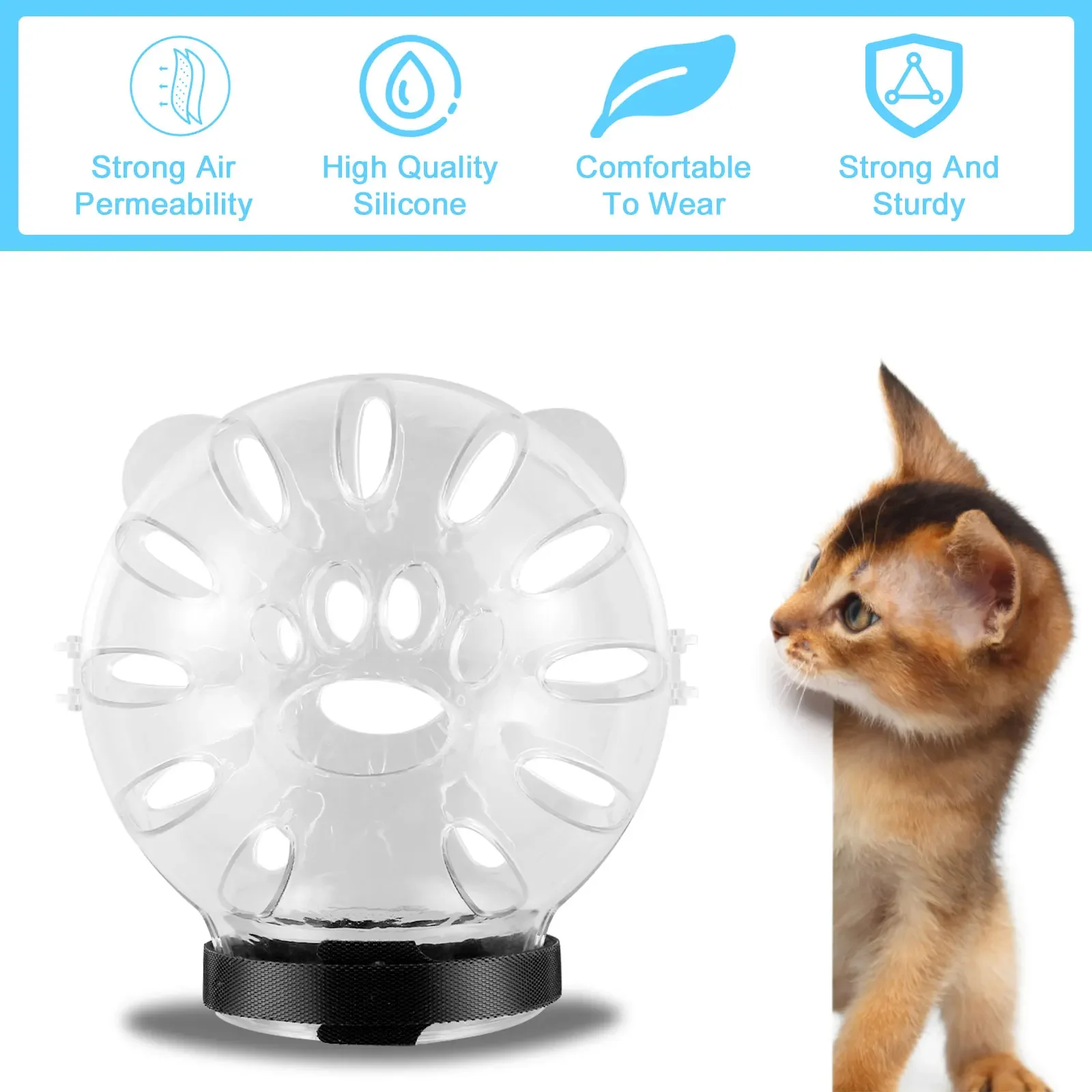 Kat Snuit met 4 Stuks Poot Cover Anti Bite Ademende Ruimte Kap Katten Helm Voorkomen Katten Kleine Honden Bijten voor Grooming