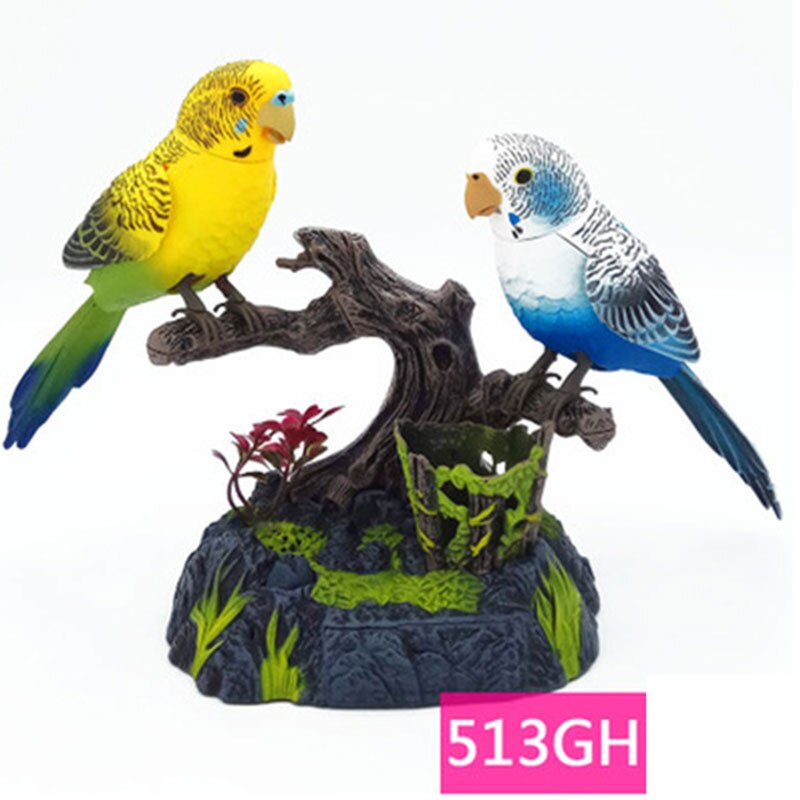 Parler oiseau famille animal de compagnie oiseau jouet animal Cage à oiseaux enfants d'anniversaire électronique commande vocale d'anniversaire