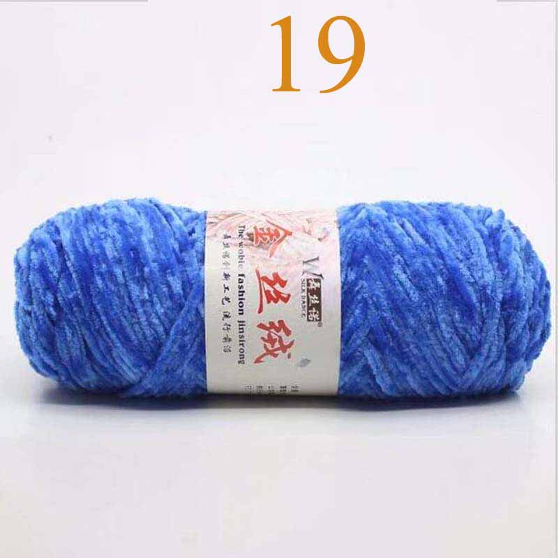 100g Chenille Blanket Yarn Soft Rainbow Wool Craft Sweater Yarn Chunky Crochet Baby Knitting Thick DIY Velvet Sweater Hats Scarf: Yellow