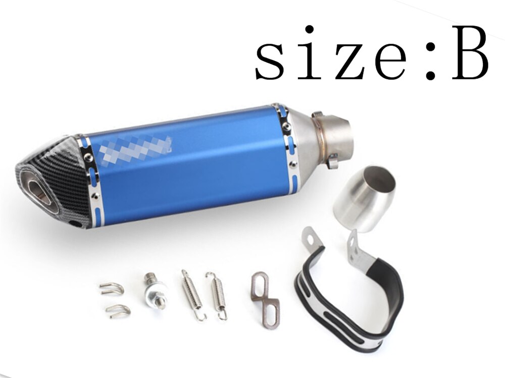 motorcycle modification exhaust pipe modified muffler Motocross for KTM LC4 Supermoto 990 AdventuRe 990 SMC SMCR EnduRo R MC-R: Size B blue