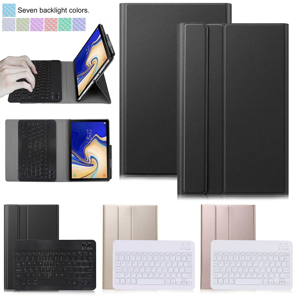 Draadloze Verlicht Toetsenbord Voor Samsung Galaxy Tab S5e SM-T720 SM-T725 Case Pu Leather Flip Stand Cover Met Potlood Houder