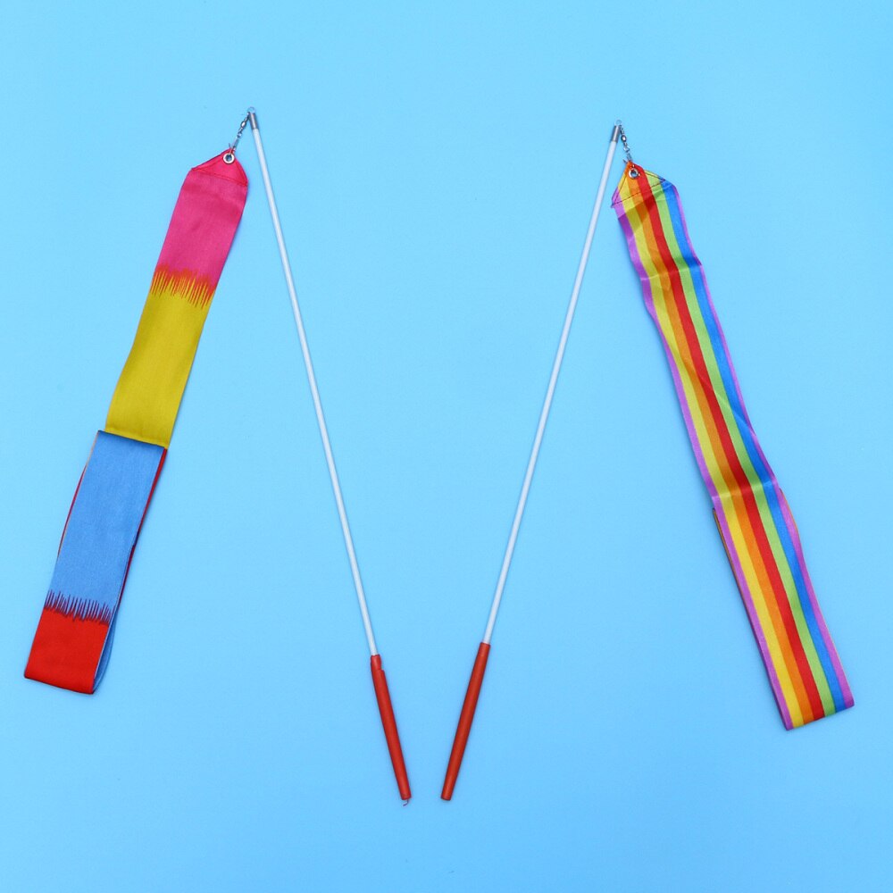 4PC Rhythmic Gymnastics Ribbons Performance Bodybuilding Art Props Children Streamers: Default Title