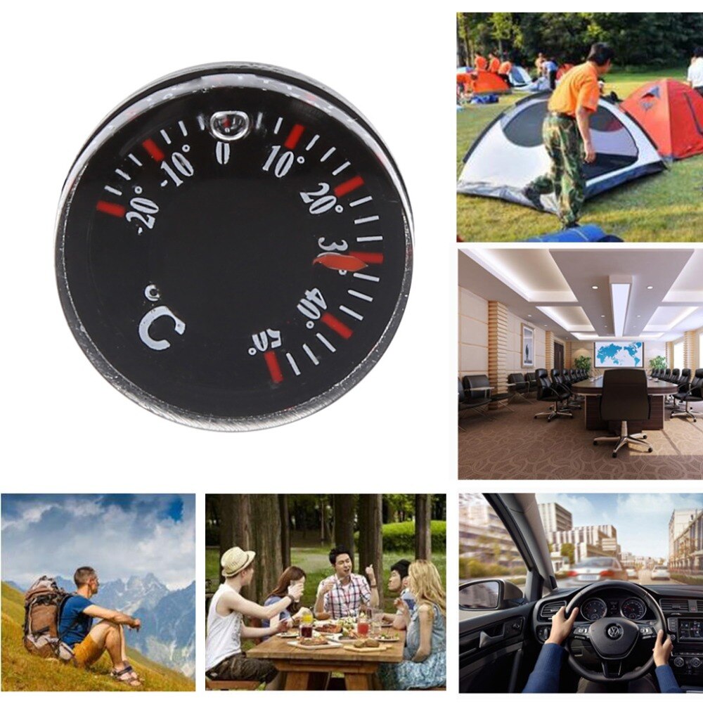 Diameter 20mm Plastic Thermometer Outdoor Circular Thermograph Celsius Indoor Moisture Meters Tester Tools