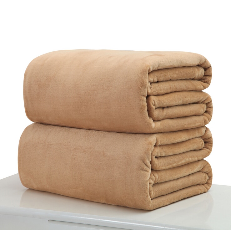 Micro couverture polaire en peluche | Couleur unie Super chaude, 50cm * 70cm, tapis jeté pour canapé, literie bureau, couverture polaire pour animal de compagnie, directe