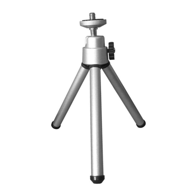 Camera Tripod Aluminum Alloy Portable Durable Telescopic Platform 2-Section Extendable Travel Folding Mini Gorillapod: Sliver
