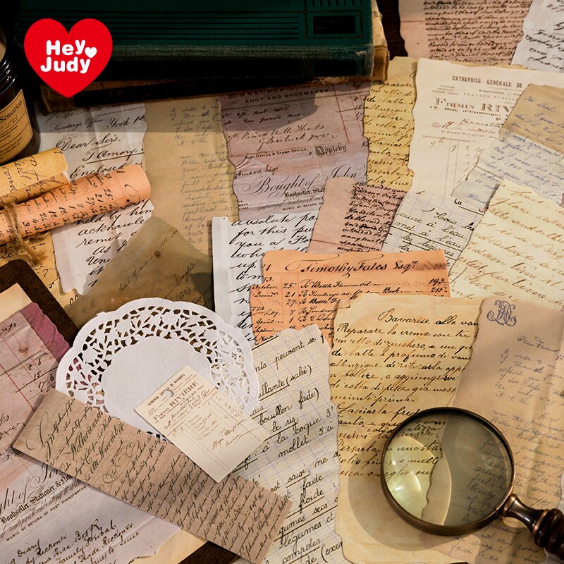 20 Sheet Antique Time Memory Series Vintage Newspaper Material Paper Junk Journal Planner Scrapbooking Decor Background Paper