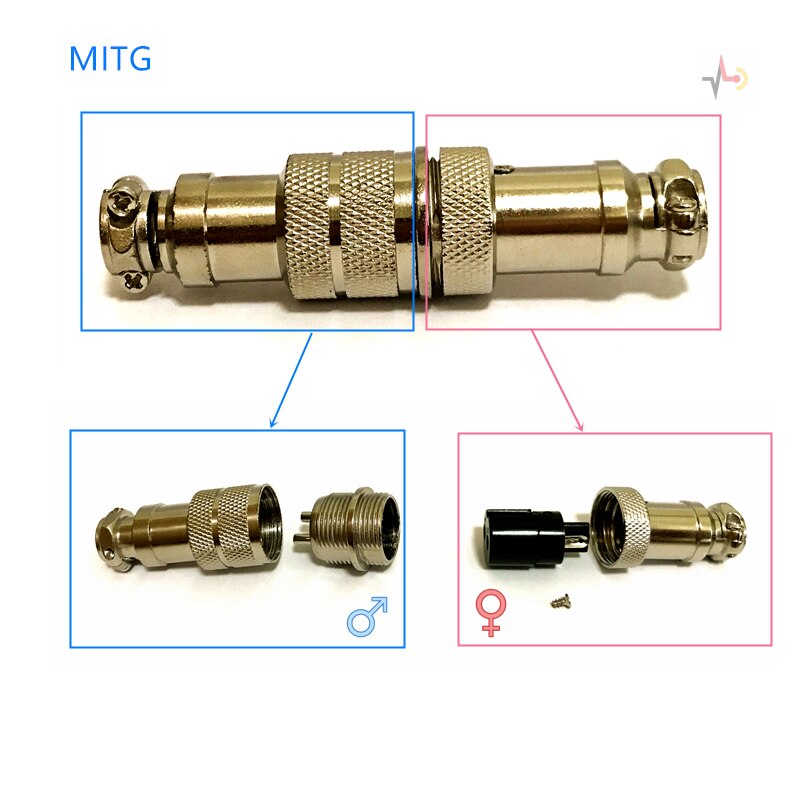 GX12 Aviation Connector Plug Socket Butt Type Joint GX 12 Docking Female Male 2 3 4 5 6 7 Pin Circular MITG Aerial