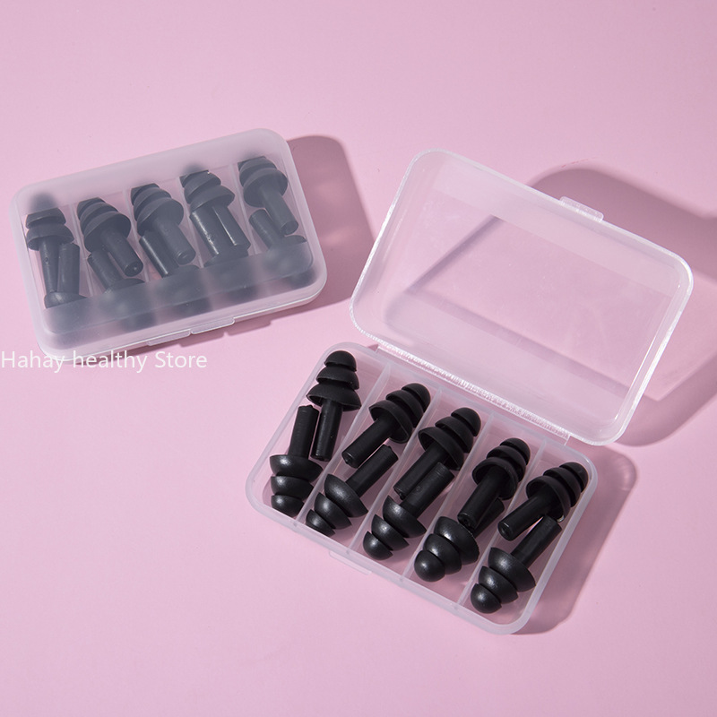 이 Tapones para los oídos para dormir y roncar, 10 Uds., aislamiento acústico, tapones para los oídos de silicona impermeables, tapones para los oídos antiruido para dormir