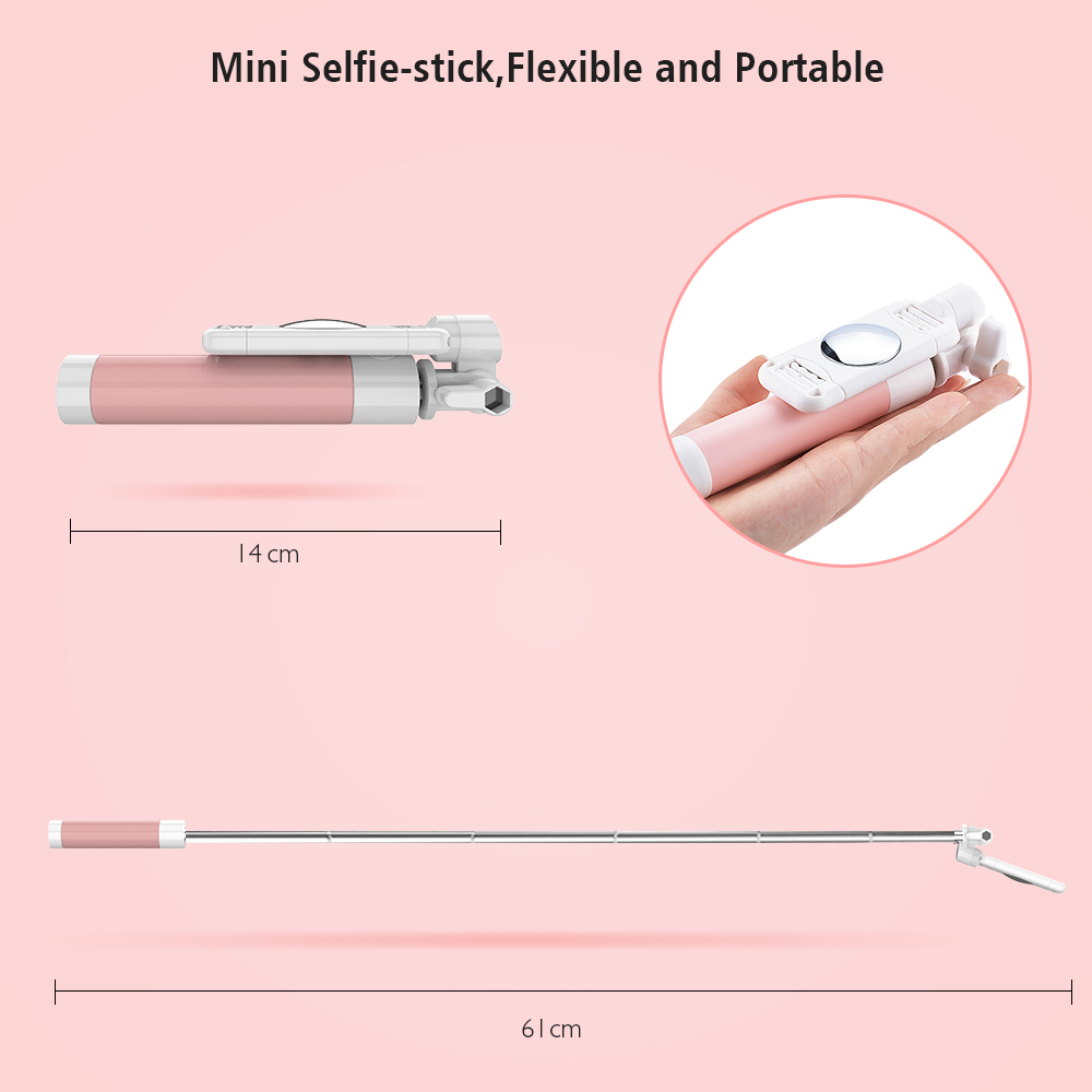 RAXFLY Wired Selfie Stick Voor iPhone 6 6 s Plus 5 s SE Opvouwbare Statief Spiegel Selfie Stick Voor Samsung huawei Android Mobiele Telefoon