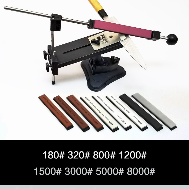 RUIXIN PRO 400 800 1200 knife sharpening system knife sharpener sharpening stones grinding coarse and fine: fixed and 8 stones-C
