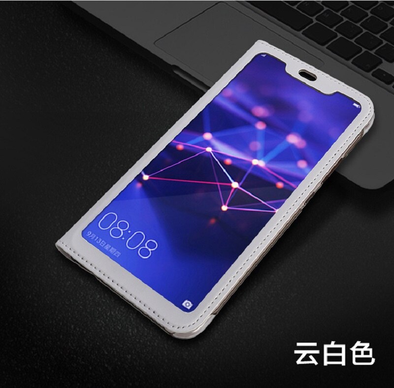 Für Xiao mi mi Max 2 Fall Max 3 Abdeckung Full View Fenster PU Leder Flip Abdeckung Funda Fall für xiao mi mi Max schutzhülle Tasche: for Xiaomi Mi Max 2 / White