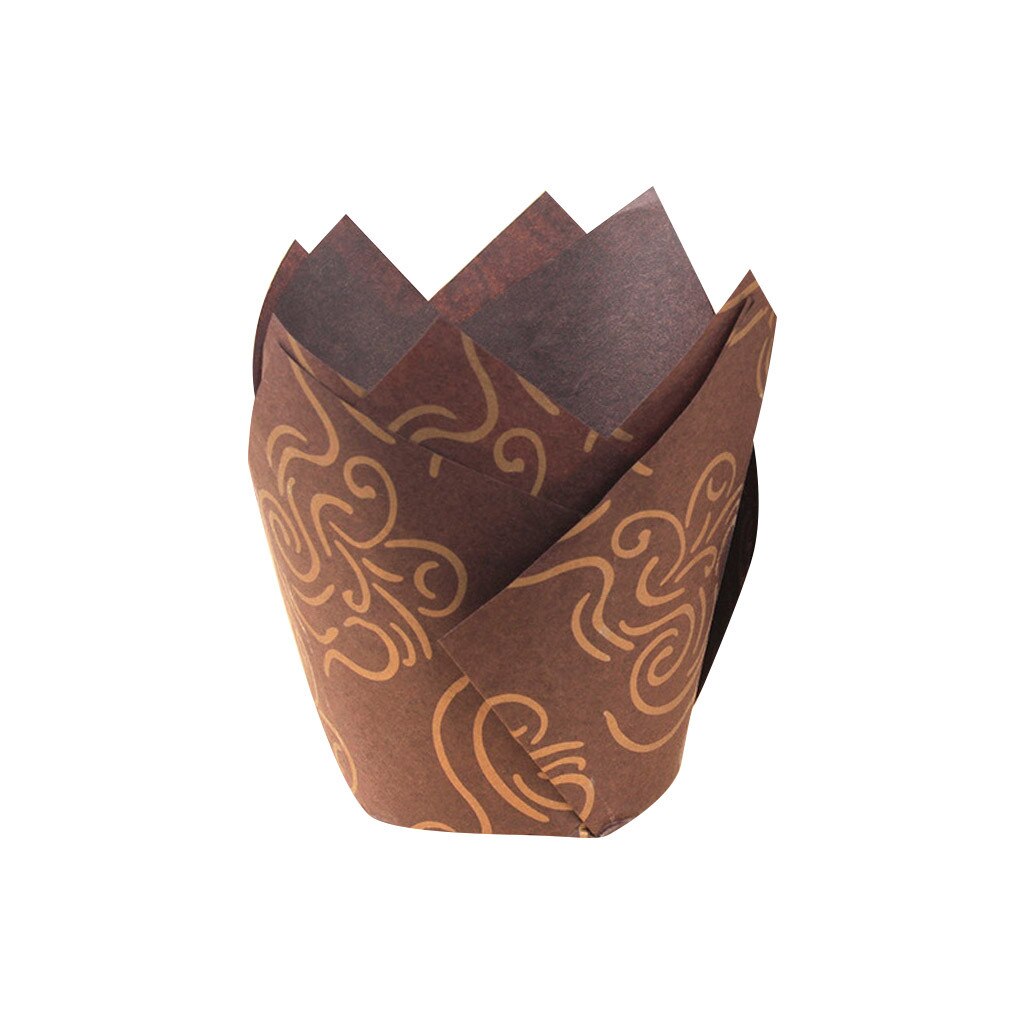 Cupcake revêtements tasse papier Tuli cuisson emballage boîte gâteau Muffin tasse boîte maison cuisine cuisson tulipe gâteau tasses: A