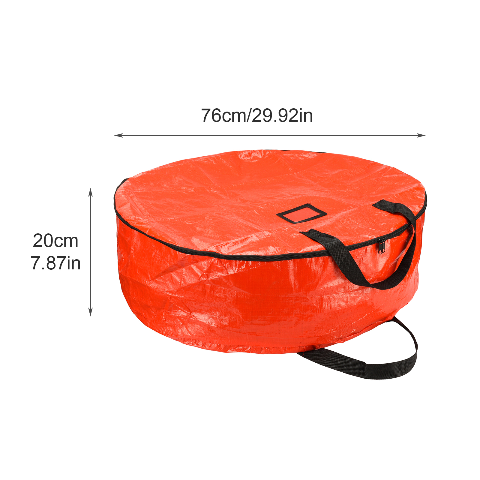 Foldable Round Christmas Wreath Oxford Cloth Storage Bag Durable Handles Easy To Carry Home Storage: 3