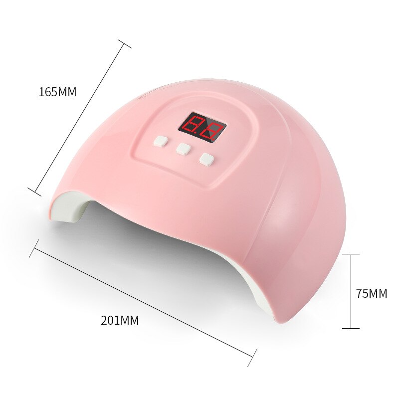 Lampe negletørker usb lade 54w gel negletørker 30s/60s/90s tidtaker ledet lys raskt tørre negler gel manikyr til spiker Kunst lampe