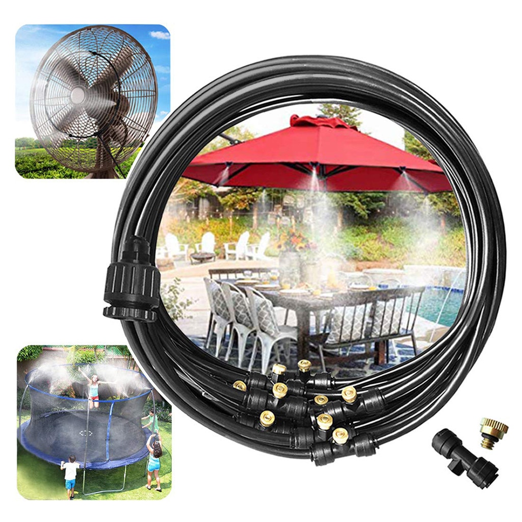 Outdoor Misting Misters Cooling System 33.3FT Misting Line for Patio Fan Garden