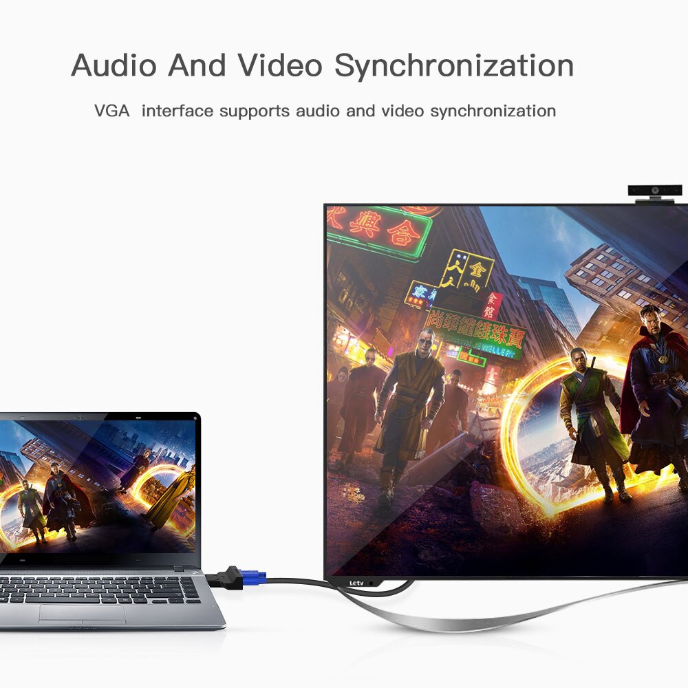 Robotsky DP VGA Converter DisplayPort to VGA Adapter Male to Female Display Port Cable for HDTV Monitor MacBook Projector PC