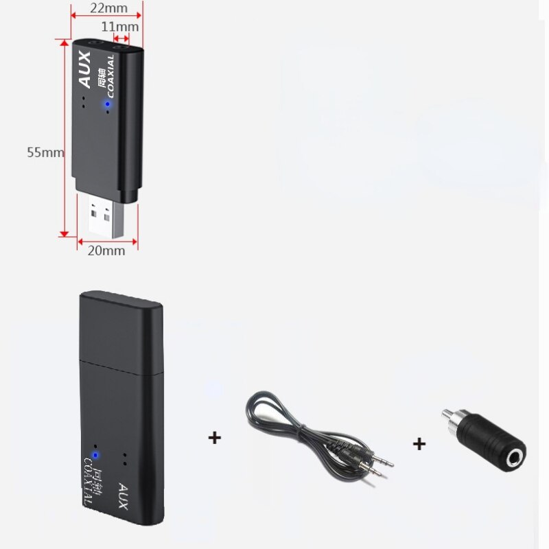5.0USB Bluetooth Transmitter Supports USB/AUX Thre... – Vicedeal