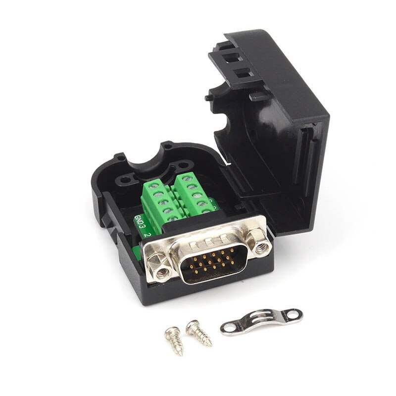 VGA Solderless Connector Connector DB15 Male And Female Head 3 Rows 15 Pin Plug Computer Monitor Projector Connector: B