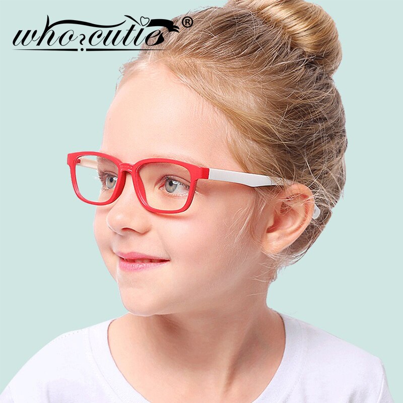 Gafas de bloqueo de luz azul para chico y niño, gafas de Marco TR90 para niño y niña, anteojos rectangulares de ordenador óptico transparente S442