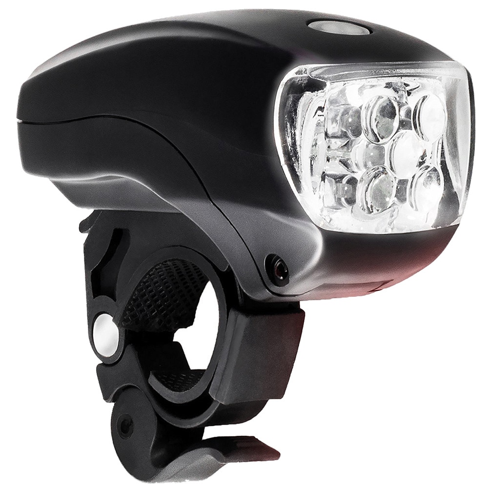 Cycling Bike Fiets Super Bright 5 LED Voor Head Light Lamp 3-Modes Torch Super Heldere Witte LED zwart # PEX