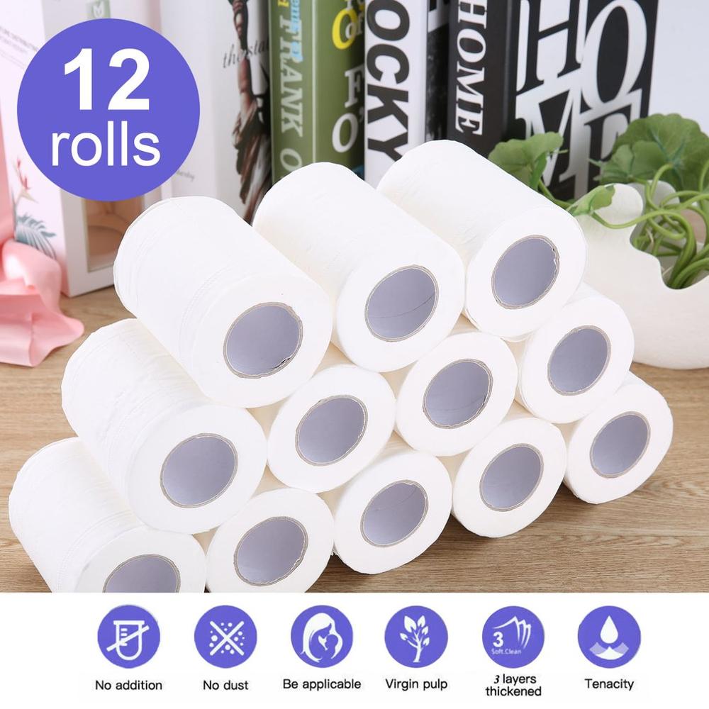 sell12 Rolls Natural Paper Towels Portable Toilet Paper for Office for Family Restaurant Paper Towel