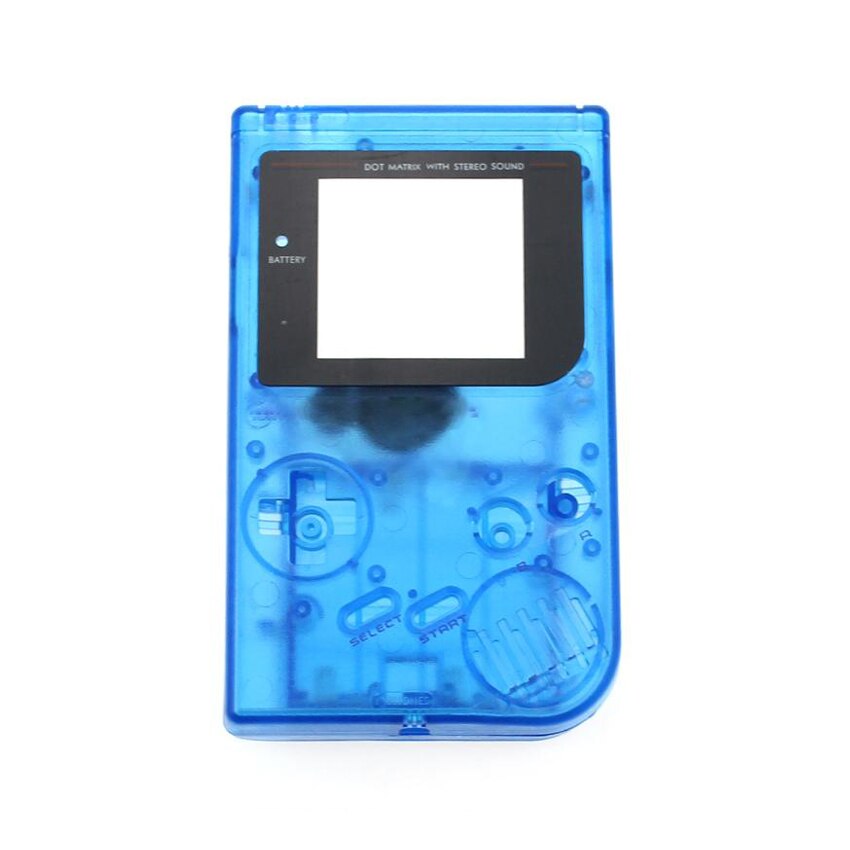 YuXi For GameBoy Classic Game Replacement Case Plastic Shell Cover for GBO DMG Console housing For GB Case: Clear Blue