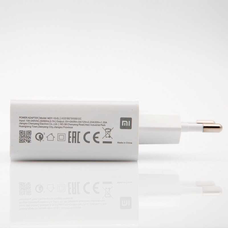 Original Xiaomi 27W Fast Mobile Charger QC4.0 EU Travel Wall Charging Adapter Usb C For Mi8 9 A2 A3 Mix 3 Redmi Note 7 8 9 Pro