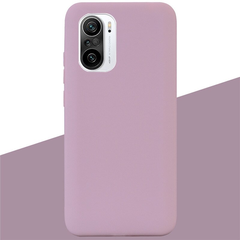 For Xiaomi Poco F3 Case Silicone Back Cover Phone Cases for Poco F3 Case Soft TPU Shockproof Pocof3 f 3 Silicone Case Coque: 15 Lotus Pink
